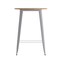 Flash Furniture 30 RD Bar Top Table Brown Poly Top/Silver Frame JJ-T14623H-76-BRSL-GG - alternate 5